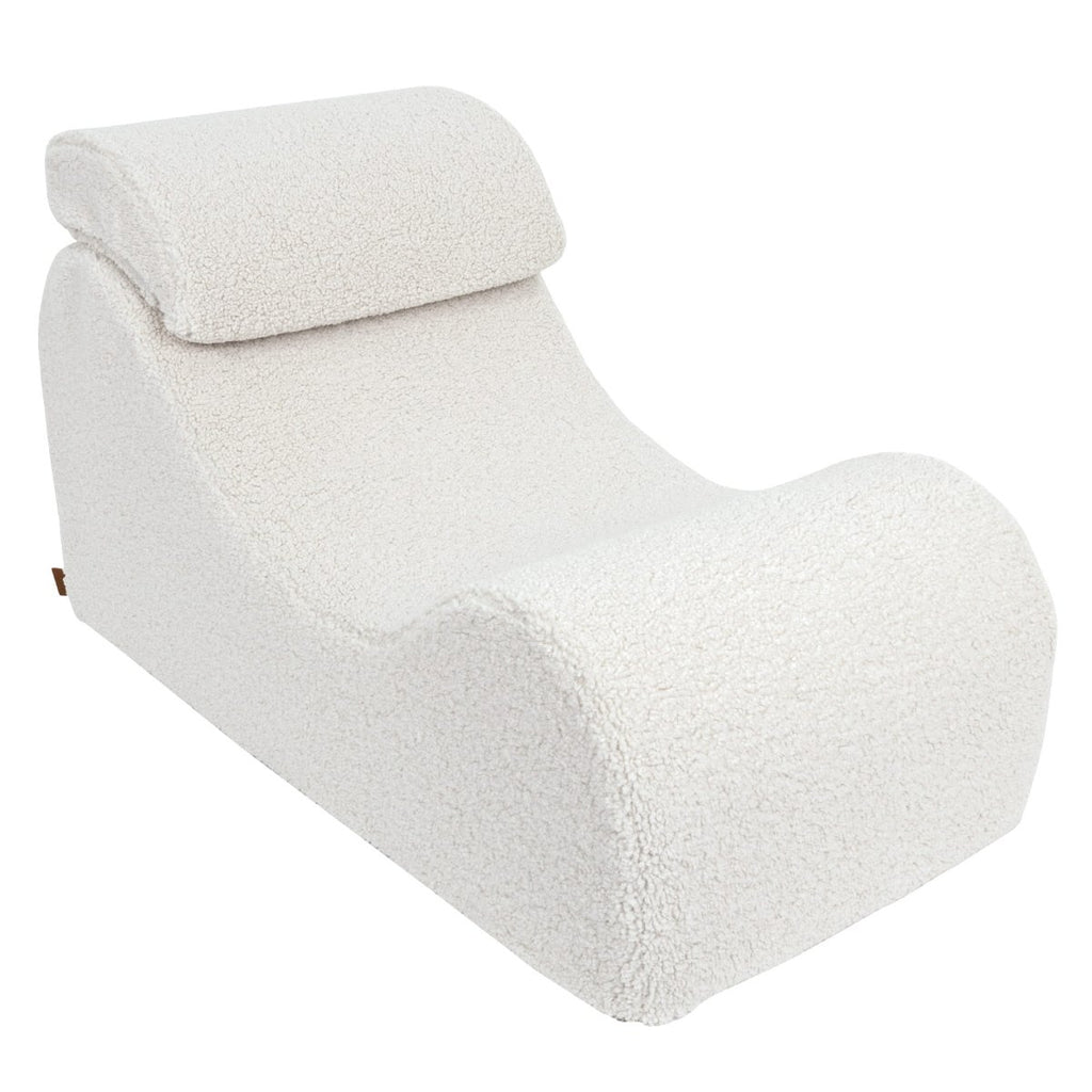 Wave Lounger for Kids & Teens - S-Shape, Bearly Fabric (Cream) - Tiny Tugz™