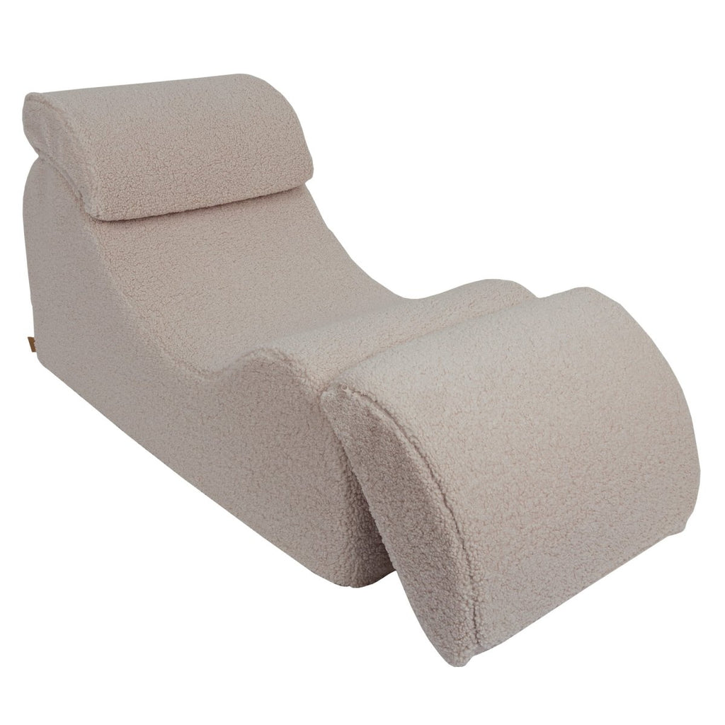 Wave Lounger for Kids & Teens - S-Shape, Bearly Fabric (Light Grey) - Tiny Tugz™