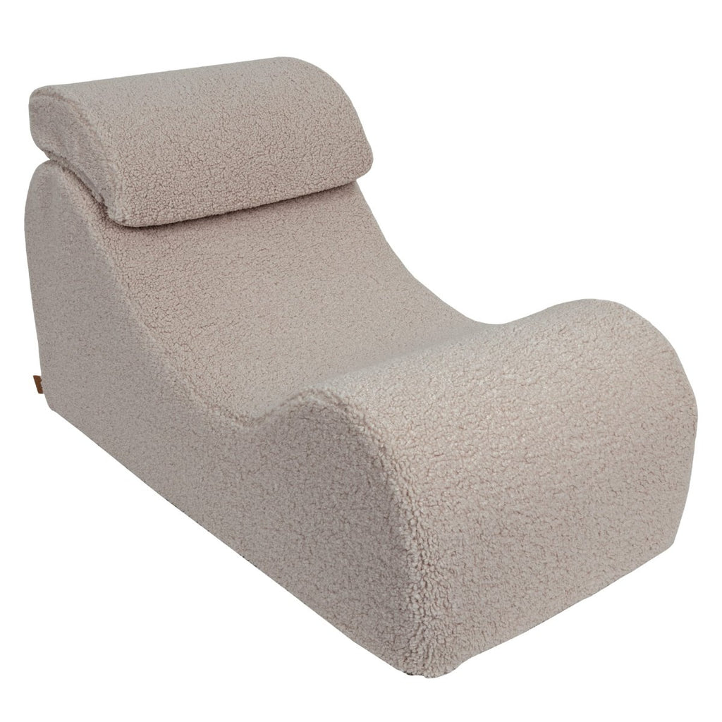 Wave Lounger for Kids & Teens - S-Shape, Bearly Fabric (Light Grey) - Tiny Tugz™
