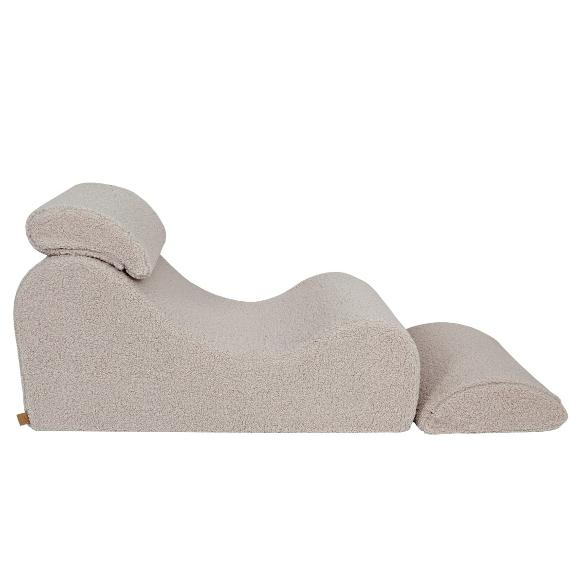 Wave Lounger for Kids & Teens - S-Shape, Bearly Fabric (Light Grey) - Tiny Tugz™