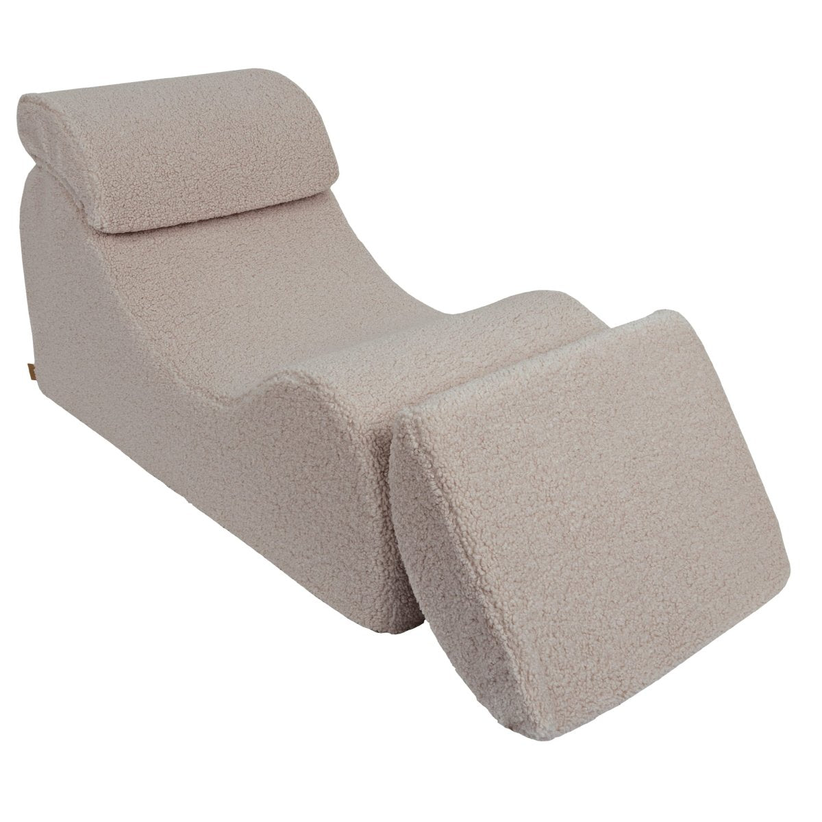 Wave Lounger for Kids & Teens - S-Shape, Bearly Fabric (Light Grey) - Tiny Tugz™