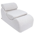 Wave Lounger for Kids & Teens - S-Shape, Bearly Fabric (White) - Tiny Tugz™