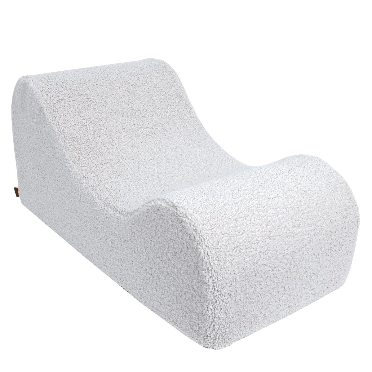 Wave Lounger for Kids & Teens - S-Shape, Bearly Fabric (White) - Tiny Tugz™