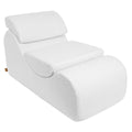 Wave Lounger for Kids & Teens - S-Shape, Bouclé (White) - Tiny Tugz™