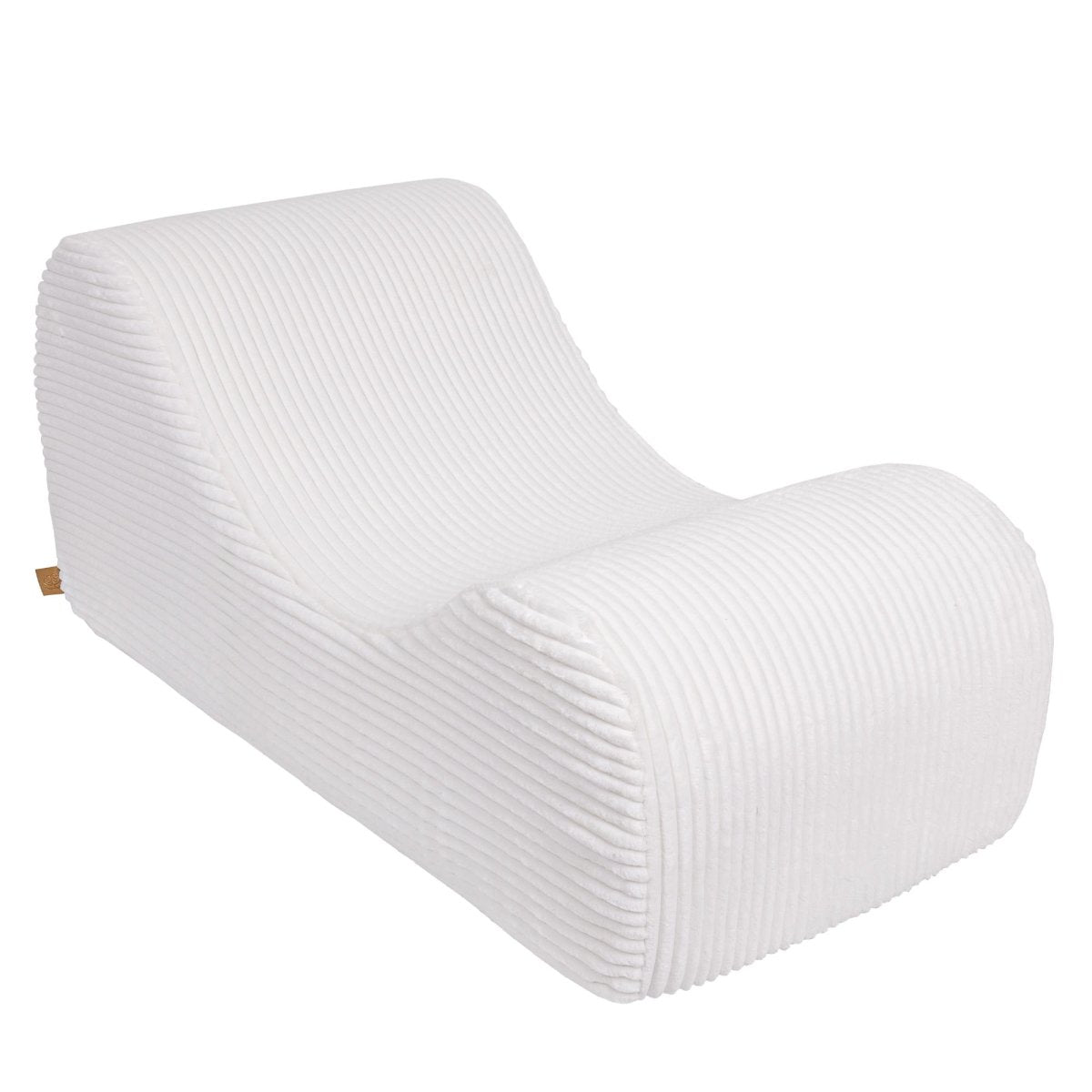 Wave Lounger for Kids & Teens - S-Shape, Furrycord (White) - Tiny Tugz™