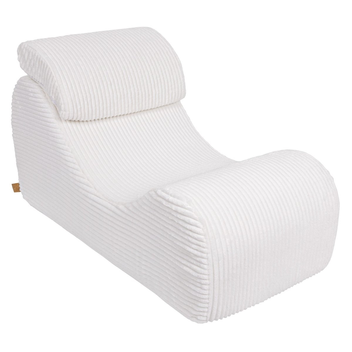 Wave Lounger for Kids & Teens - S-Shape, Furrycord (White) - Tiny Tugz™