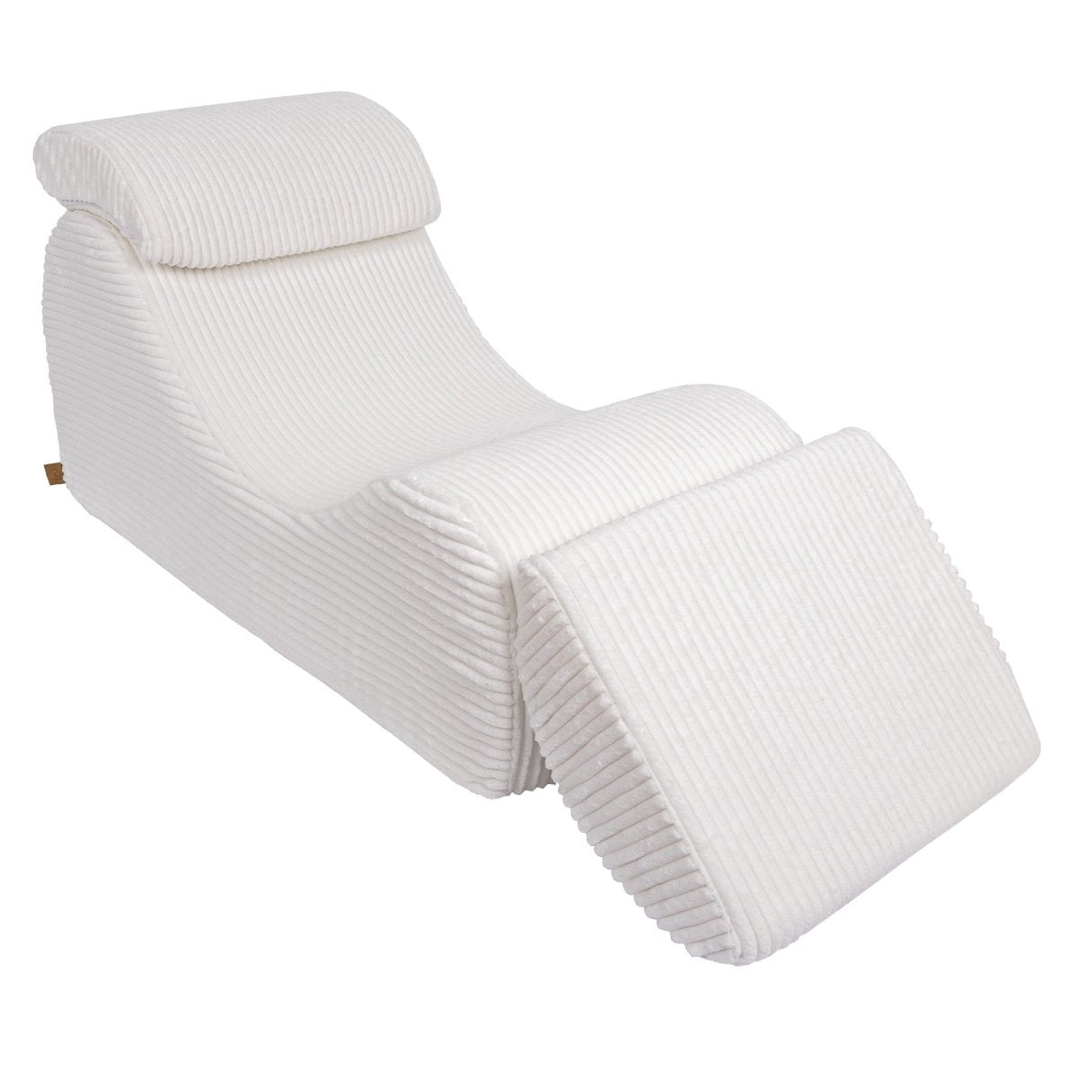 Wave Lounger for Kids & Teens - S-Shape, Furrycord (White) - Tiny Tugz™