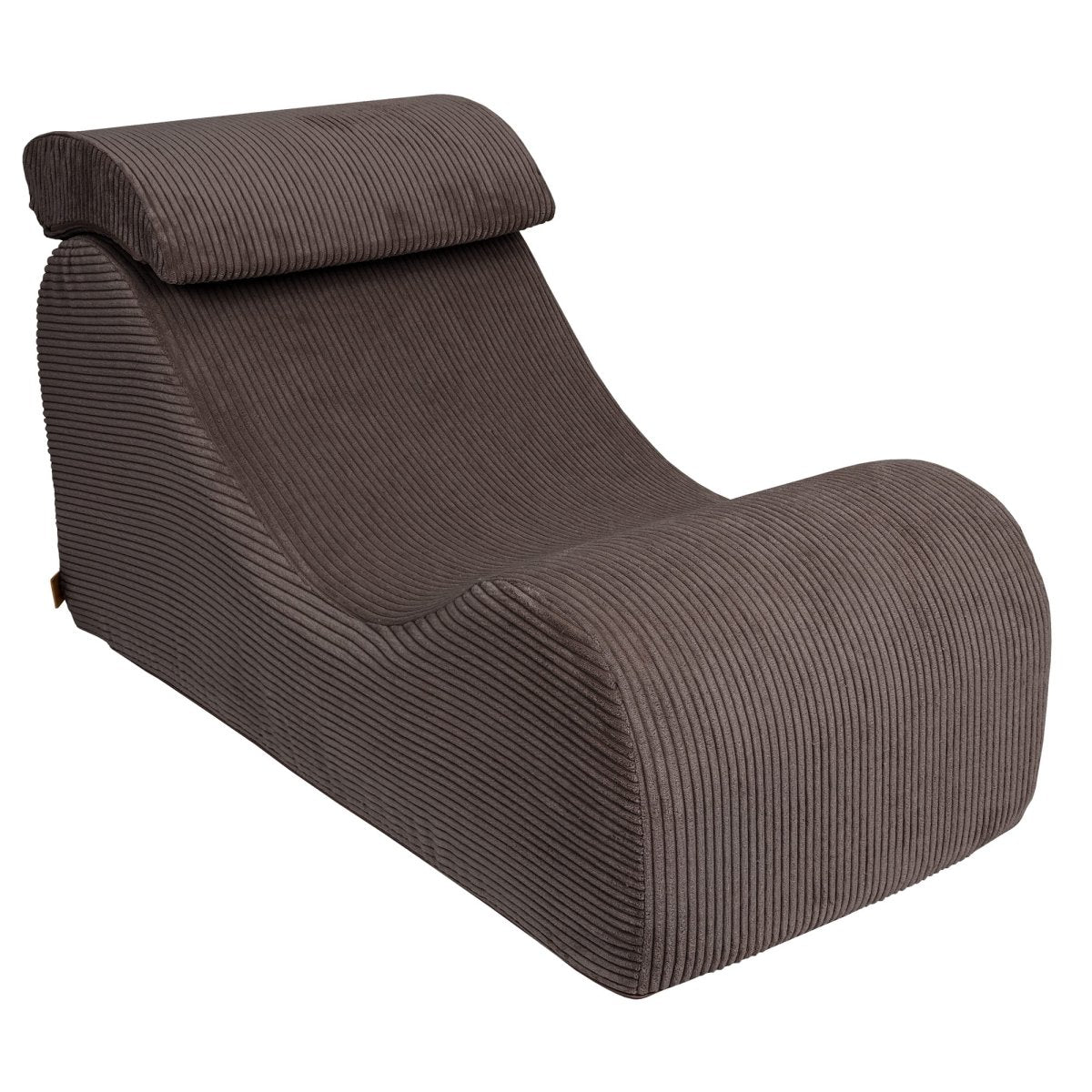 Wave Lounger for Kids & Teens - S-Shape, Velvet Corduroy (Brown) - Tiny Tugz™