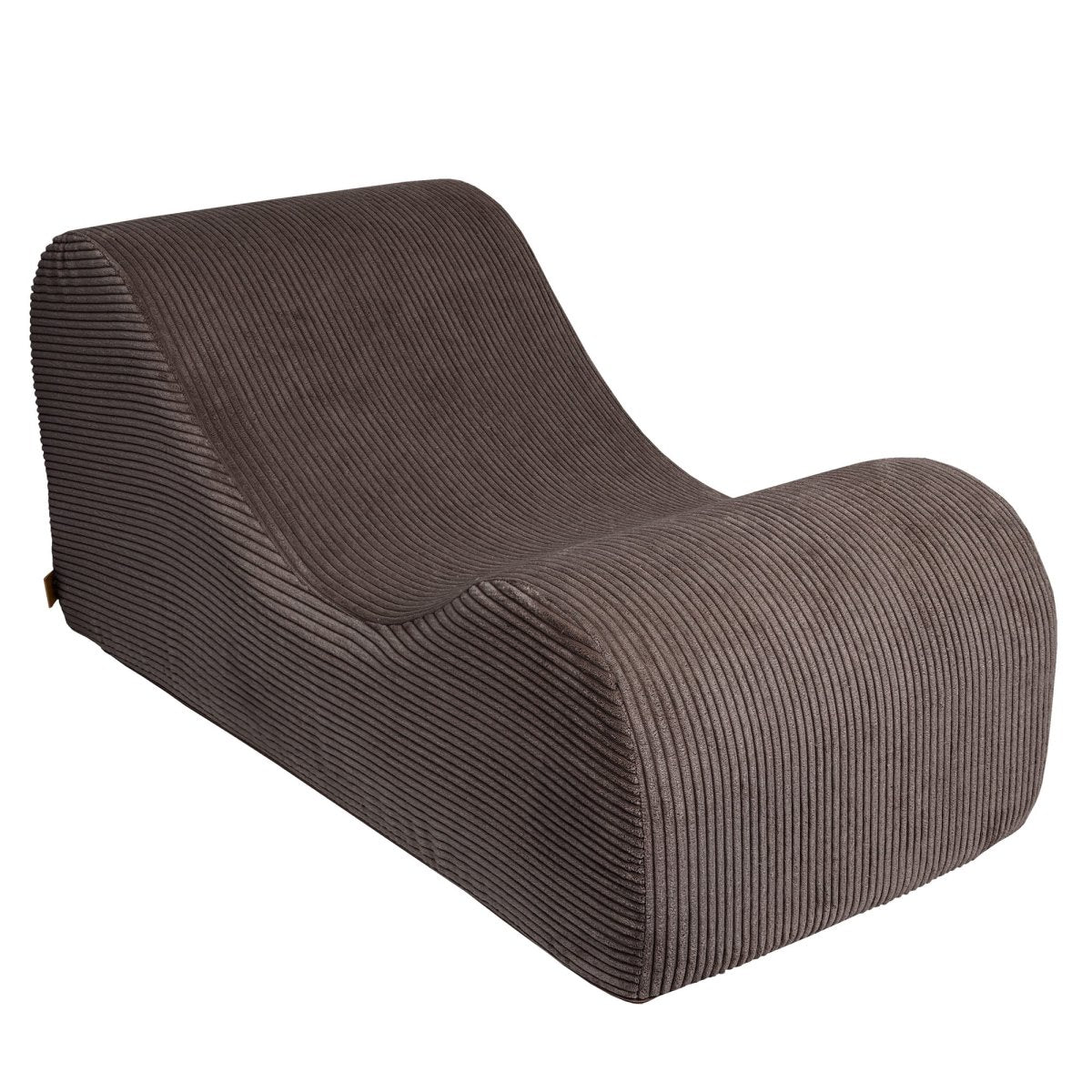Wave Lounger for Kids & Teens - S-Shape, Velvet Corduroy (Brown) - Tiny Tugz™