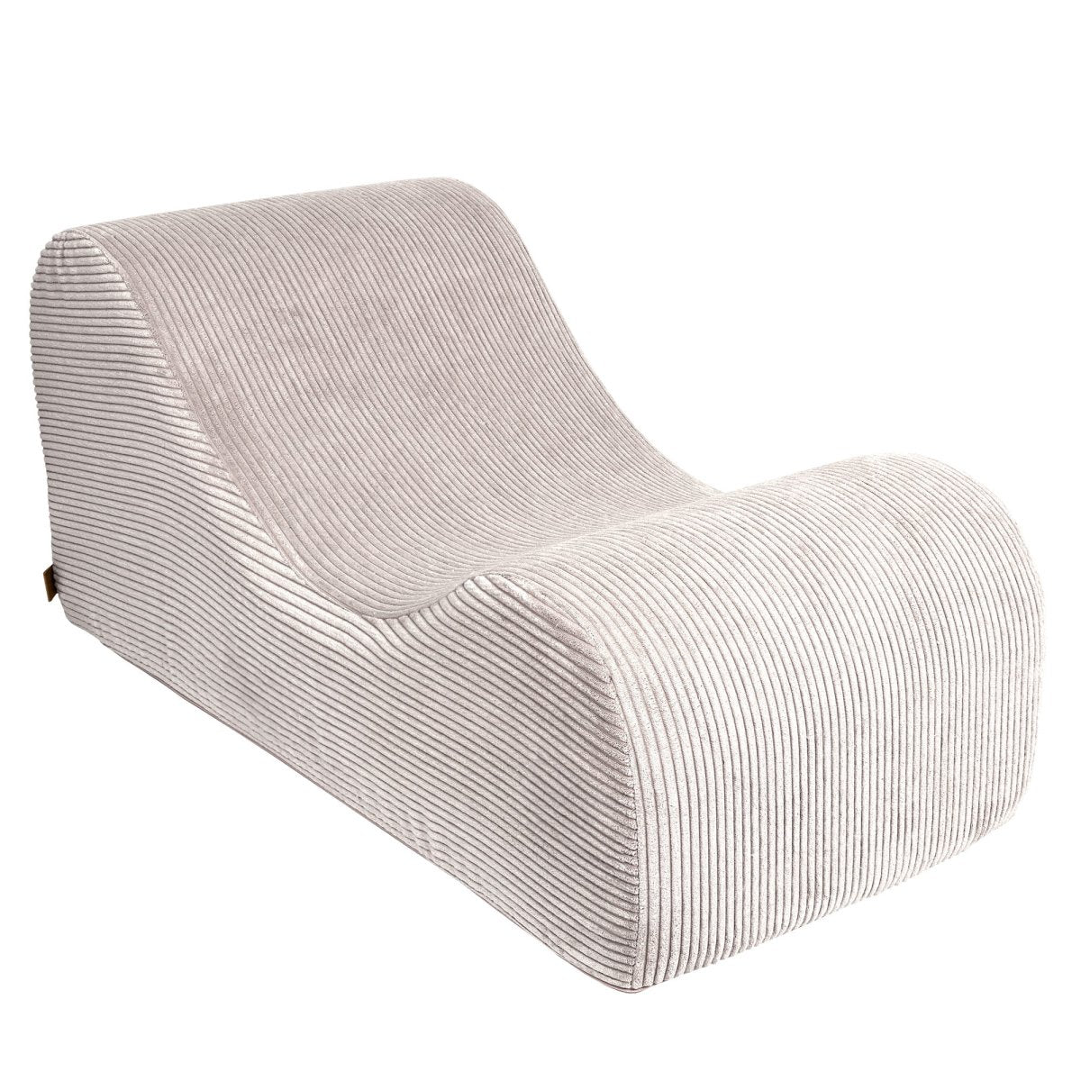 Wave Lounger for Kids & Teens - S-Shape, Velvet Corduroy (Ecru) - Tiny Tugz™