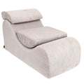 Wave Lounger for Kids & Teens - S-Shape, Velvet Corduroy (Ecru) - Tiny Tugz™