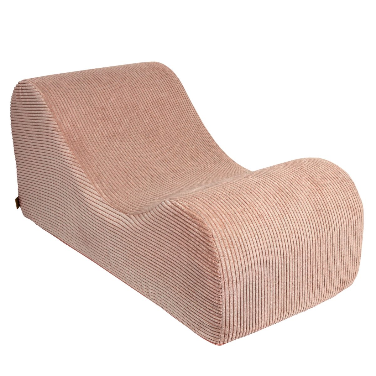Wave Lounger for Kids & Teens - S-Shape, Velvet Corduroy (Powder Rose) - Tiny Tugz™