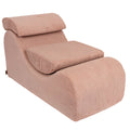 Wave Lounger for Kids & Teens - S-Shape, Velvet Corduroy (Powder Rose) - Tiny Tugz™