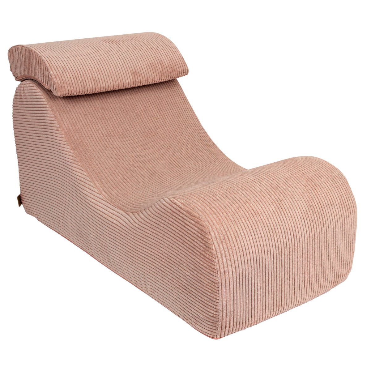 Wave Lounger for Kids & Teens - S-Shape, Velvet Corduroy (Powder Rose) - Tiny Tugz™