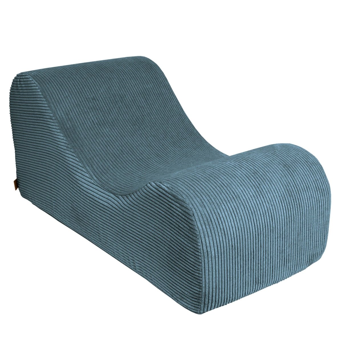 Wave Lounger for Kids & Teens - S-Shape, Velvet Corduroy (Turquoise) - Tiny Tugz™