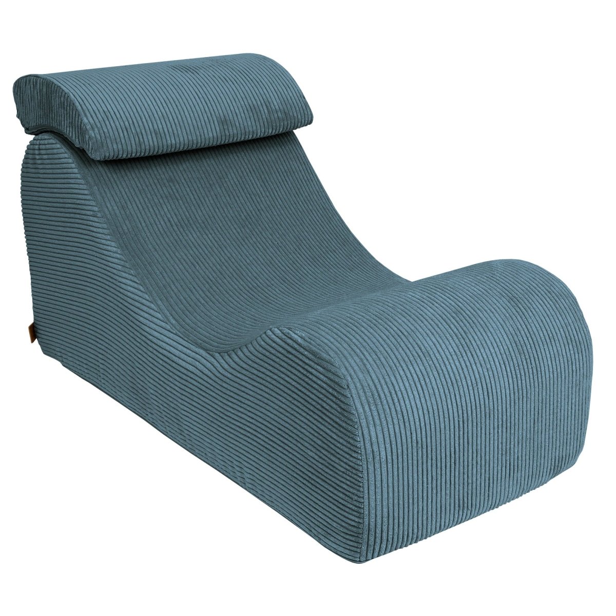 Wave Lounger for Kids & Teens - S-Shape, Velvet Corduroy (Turquoise) - Tiny Tugz™