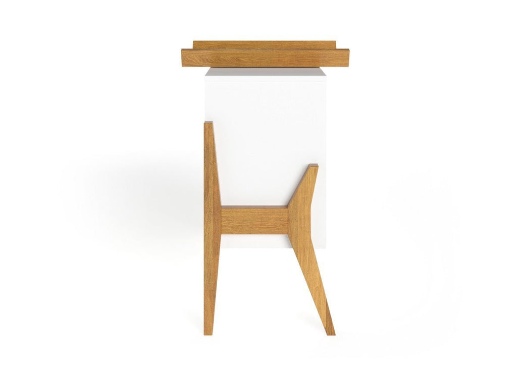 White YappyIcon Solid Oak Changing Top for Nursery Dresser (0–2y) - Tiny Tugz™