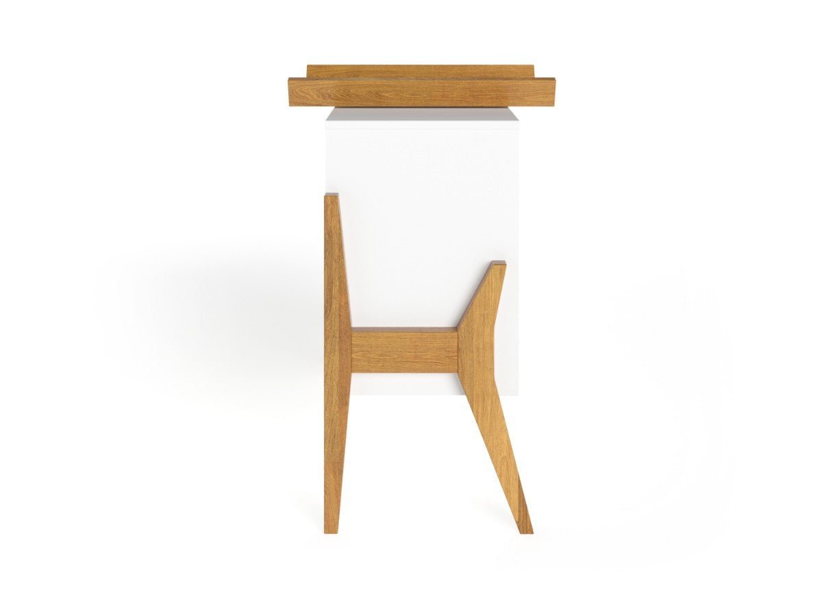 White YappyIcon Solid Oak Changing Top for Nursery Dresser (0–2y) - Tiny Tugz™