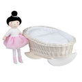 Wicker Rocking Cradle Mimi Light - White Bedding – handwoven Polish wicker cradle, made in Poland
