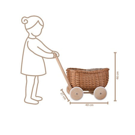 Wicker Toy Trailer – handwoven Polish wicker trailer, made in Poland