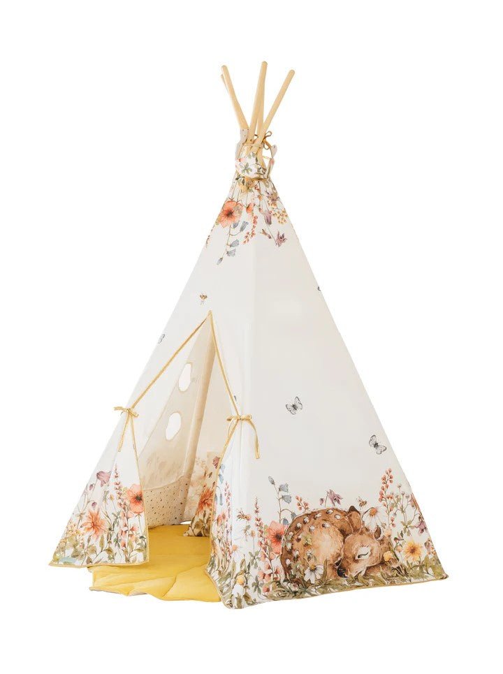 Wildflowers Cotton Teepee Tent for Kids & Toddlers (3y+) - Tiny Tugz™