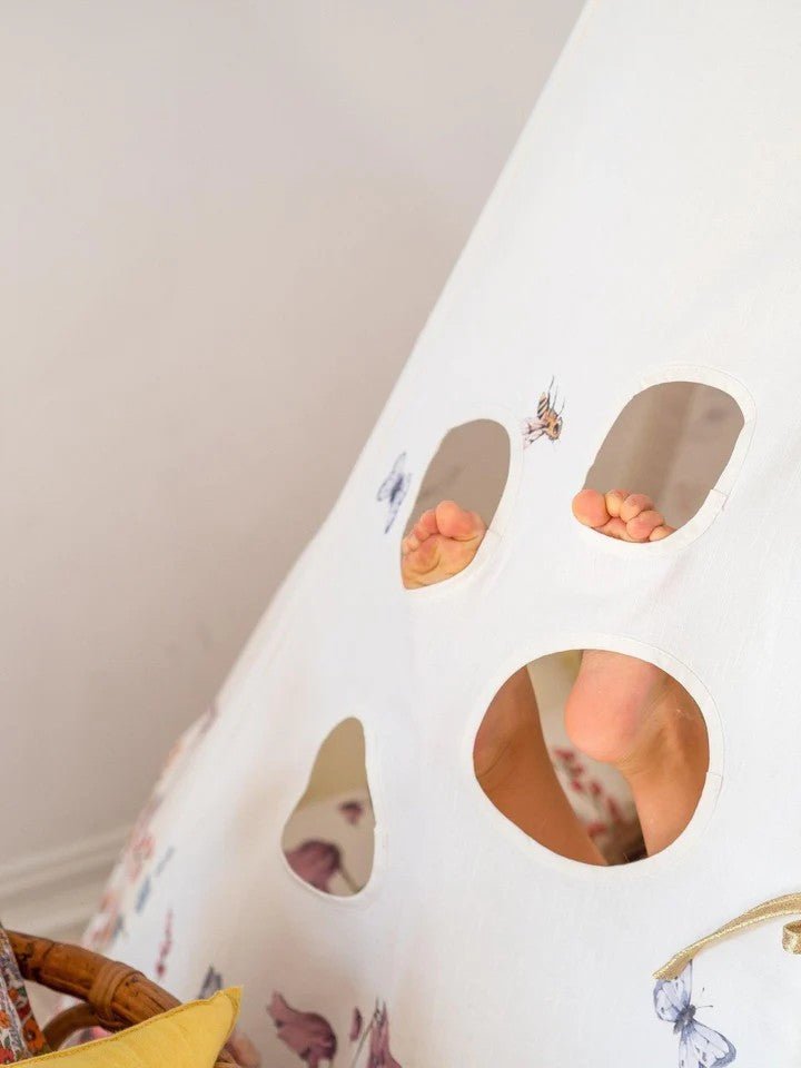 Wildflowers Cotton Teepee Tent for Kids & Toddlers (3y+) - Tiny Tugz™