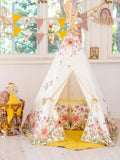 Wildflowers Cotton Teepee Tent for Kids & Toddlers (3y+) - Tiny Tugz™