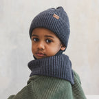 Winter Merino Wool Hat for Kids - Graphite