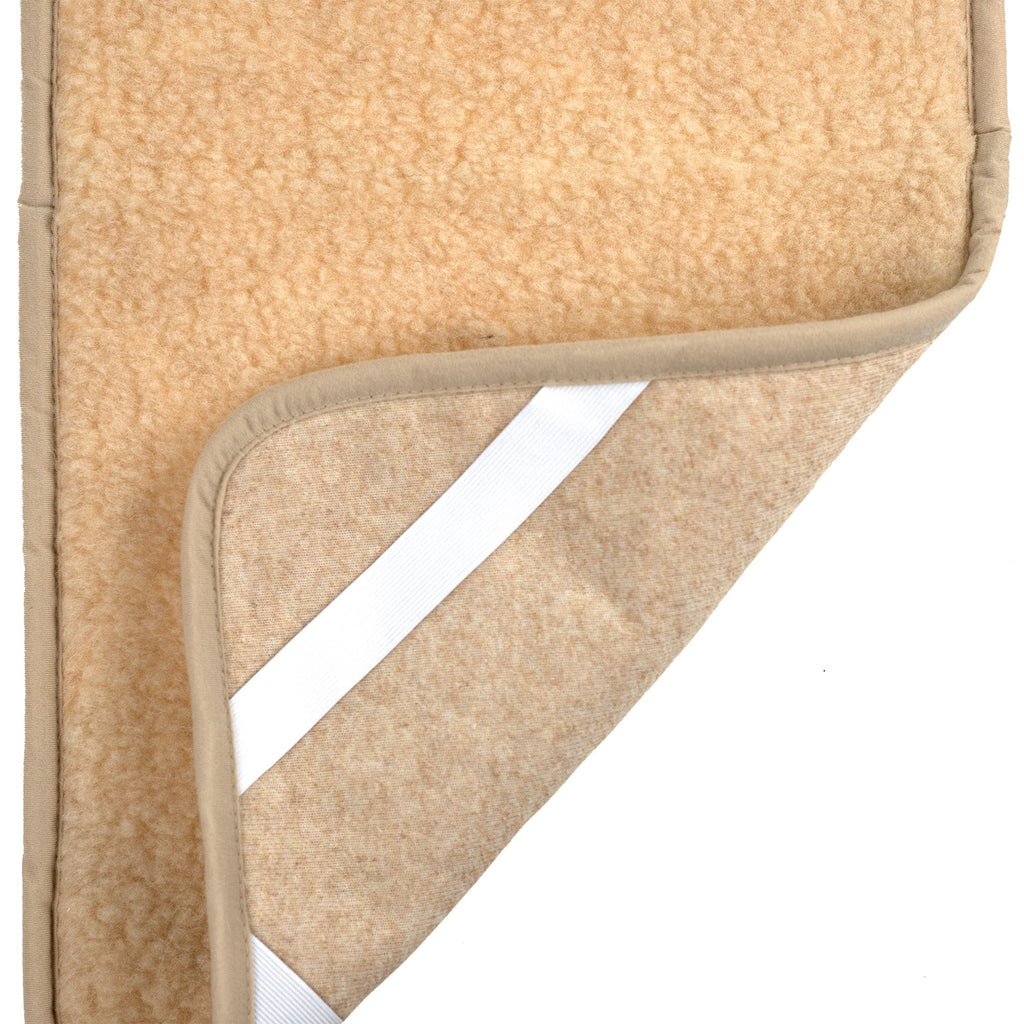 Wool Toddler Bed Underlay - Merino Wool - 70x160cm - Almond
