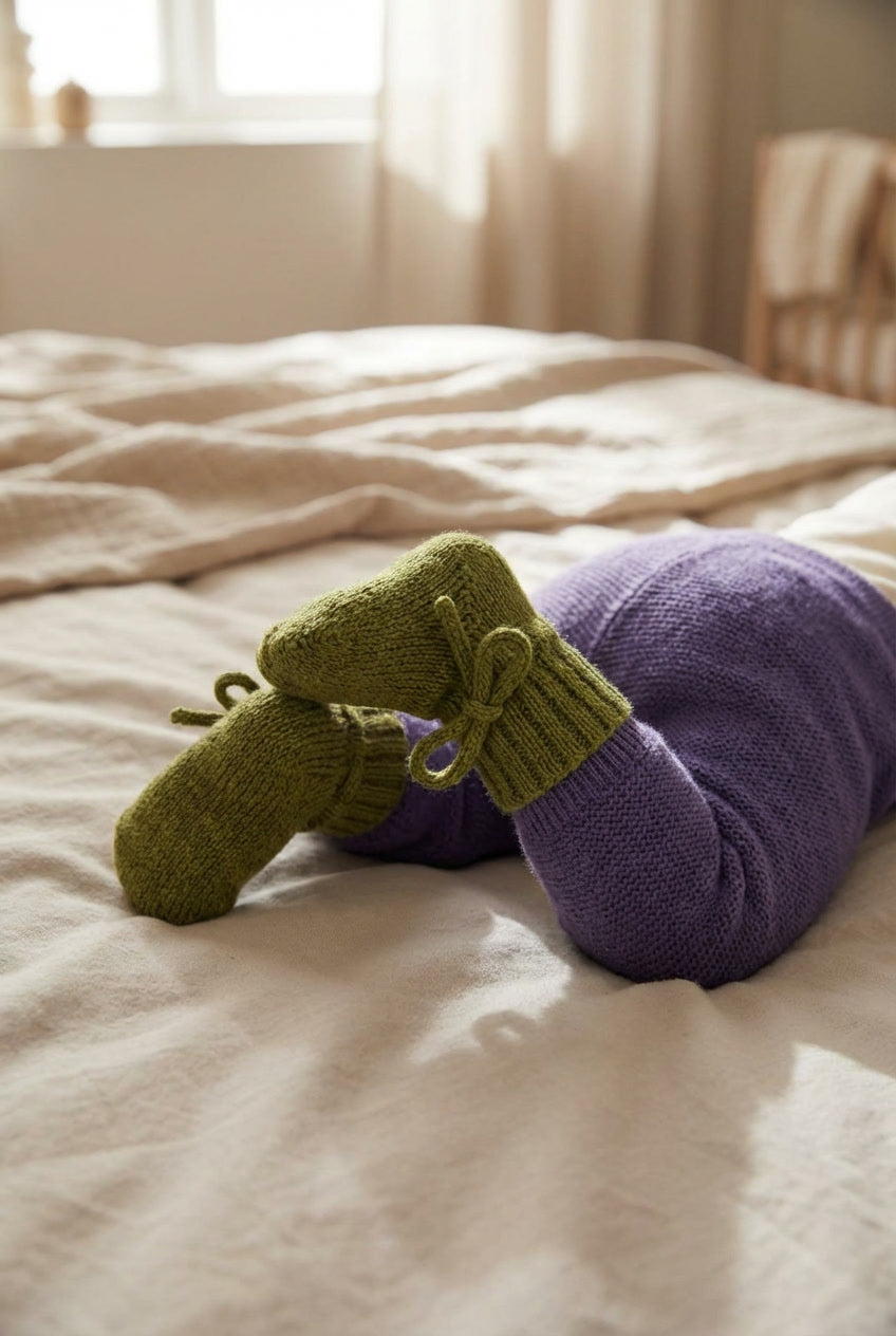 Wool Baby/Newborn Socks - Merino Wool - Pickle