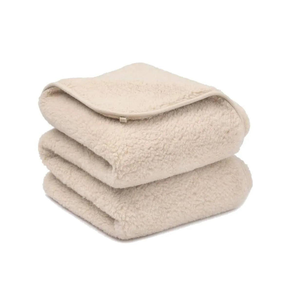 Wool Cradle Blanket Double-Layer - 75 x 100cm - Merino Wool - Almond