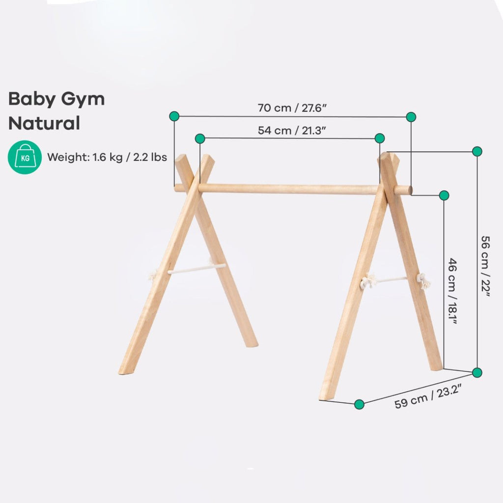 Wooden Baby Gym – Montessori Play Arch (Frame Only) - Tiny Tugz™
