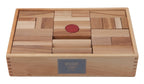 Wooden Blocks in a Box – Natural, 63 pieces