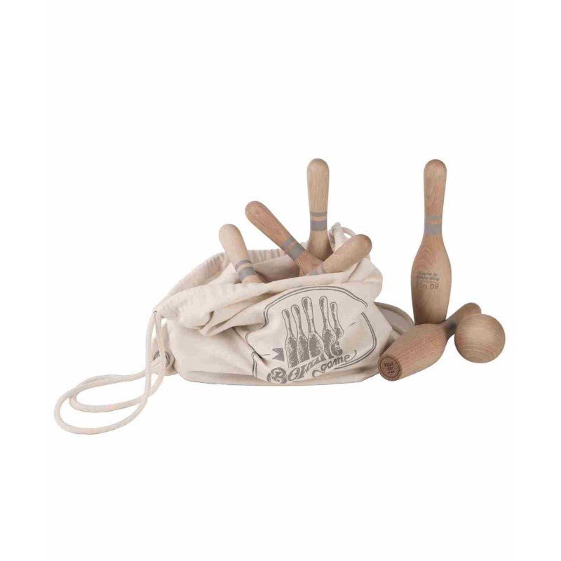 Wooden Bowling Set for Kids & Families (Natural) - Tiny Tugz™