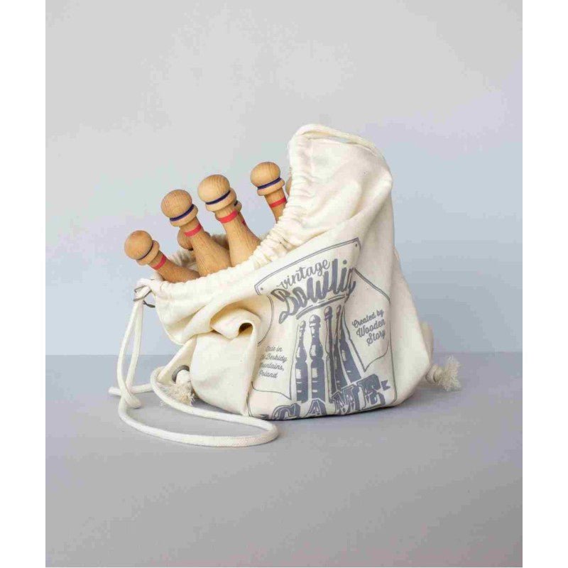 Wooden Bowling Set for Kids & Families (Red) - Tiny Tugz™
