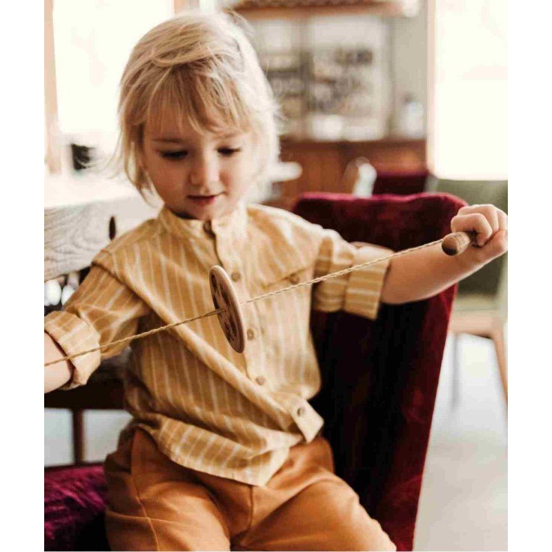 Wooden Buzz Spinner Toy for Kids - Tiny Tugz™