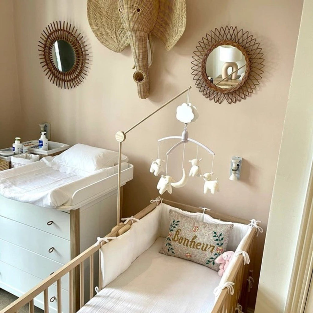 Wooden Cot Mobile Holder - Solid Ash, Unpainted - 81 cm - Tiny Tugz™