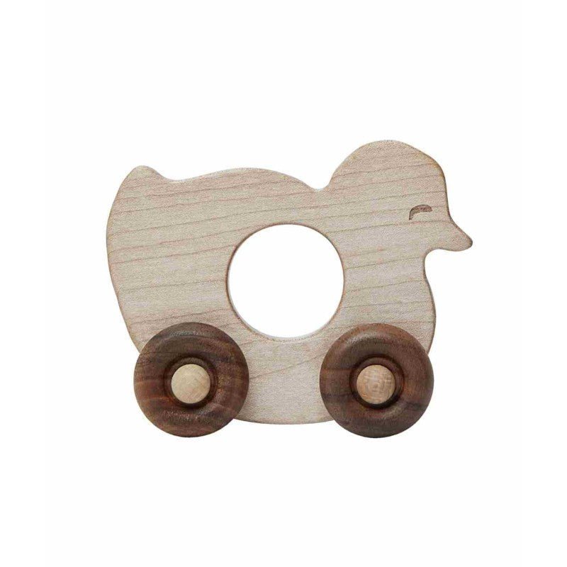 Wooden Duck Toy on Wheels – Montessori Eco-Friendly Classic - Tiny Tugz™