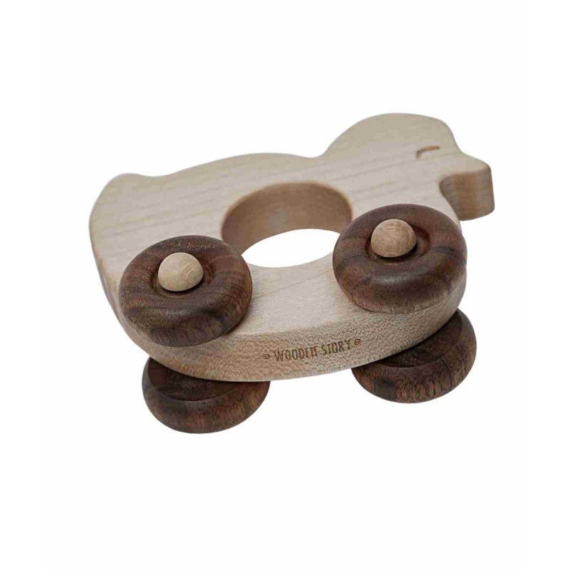 Wooden Duck Toy on Wheels – Montessori Eco-Friendly Classic - Tiny Tugz™