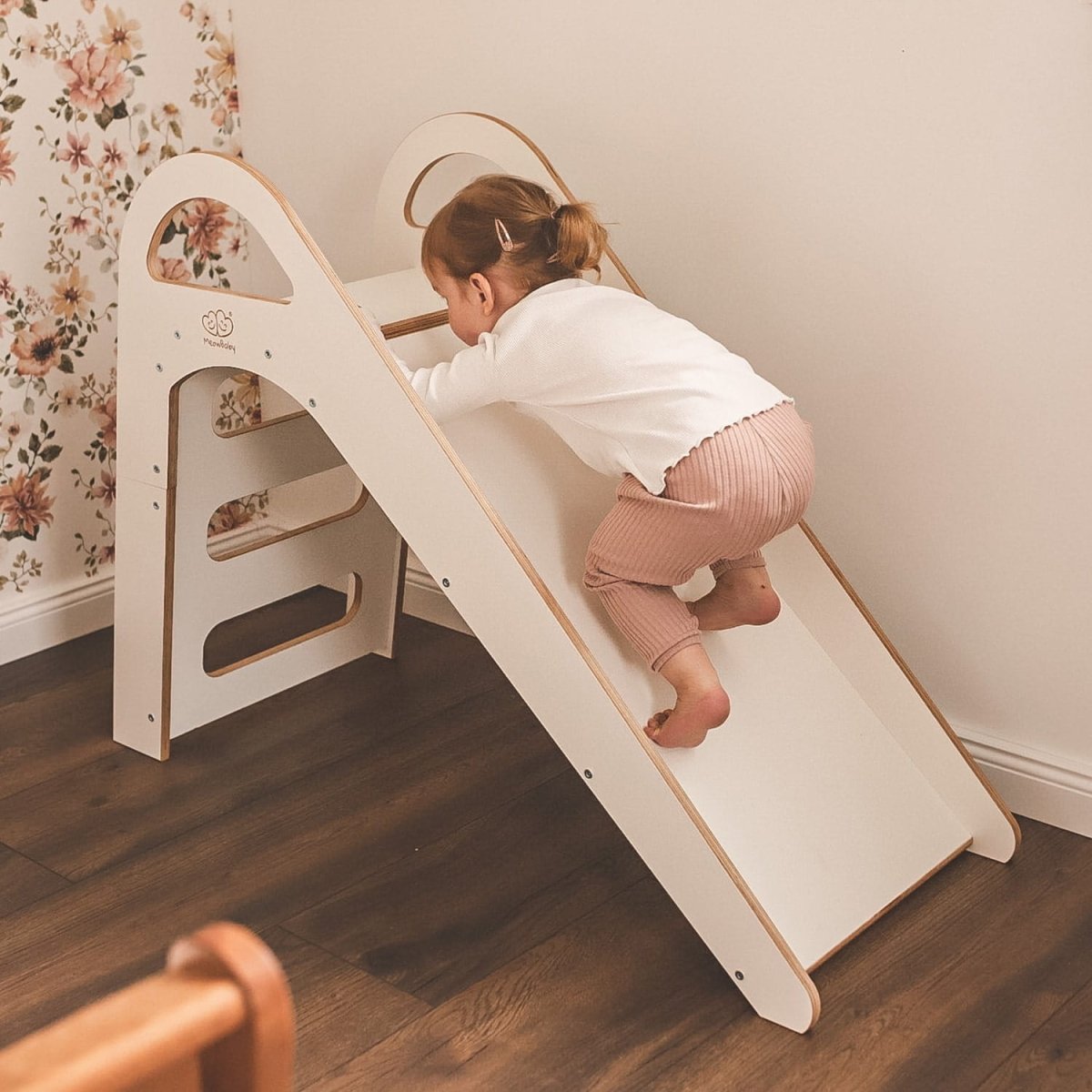 Wooden Indoor Scandinavian-Style Slide for Kids – Smooth Birch Plywood - Tiny Tugz™