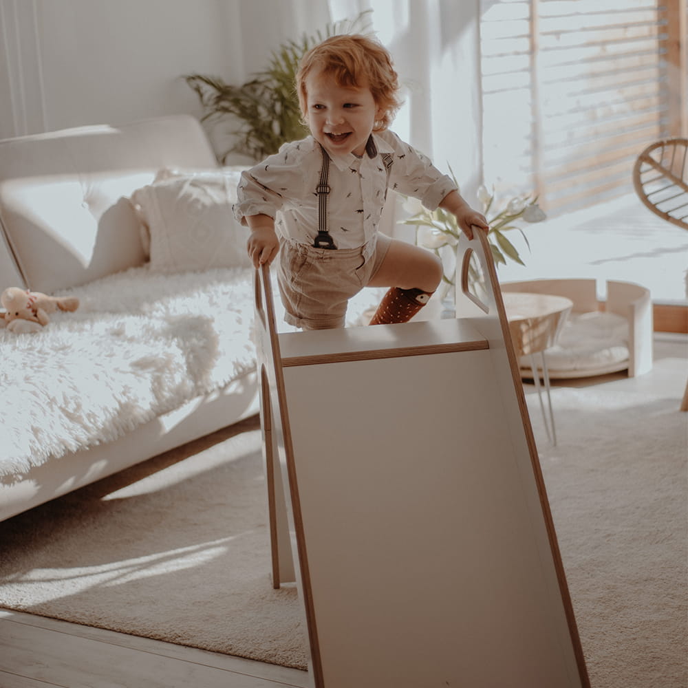 Wooden Indoor Scandinavian-Style Slide for Kids – Smooth Birch Plywood - Tiny Tugz™
