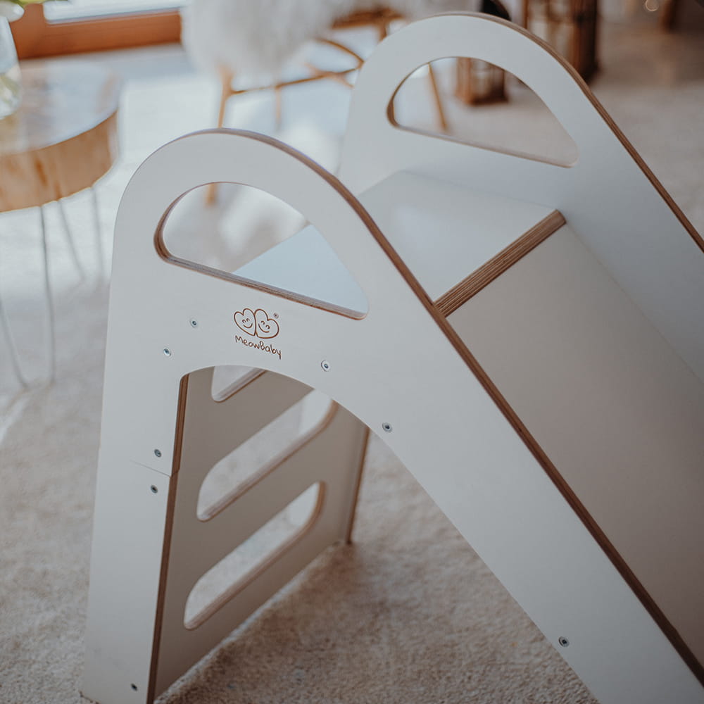 Wooden Indoor Scandinavian-Style Slide for Kids – Smooth Birch Plywood - Tiny Tugz™