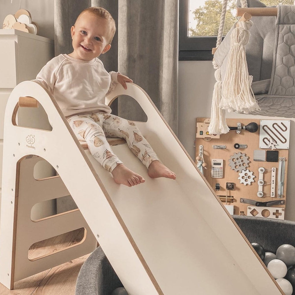 Wooden Indoor Scandinavian-Style Slide for Kids – Smooth Birch Plywood - Tiny Tugz™