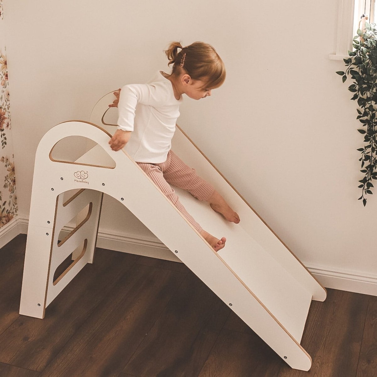 Wooden Indoor Scandinavian-Style Slide for Kids – Smooth Birch Plywood - Tiny Tugz™