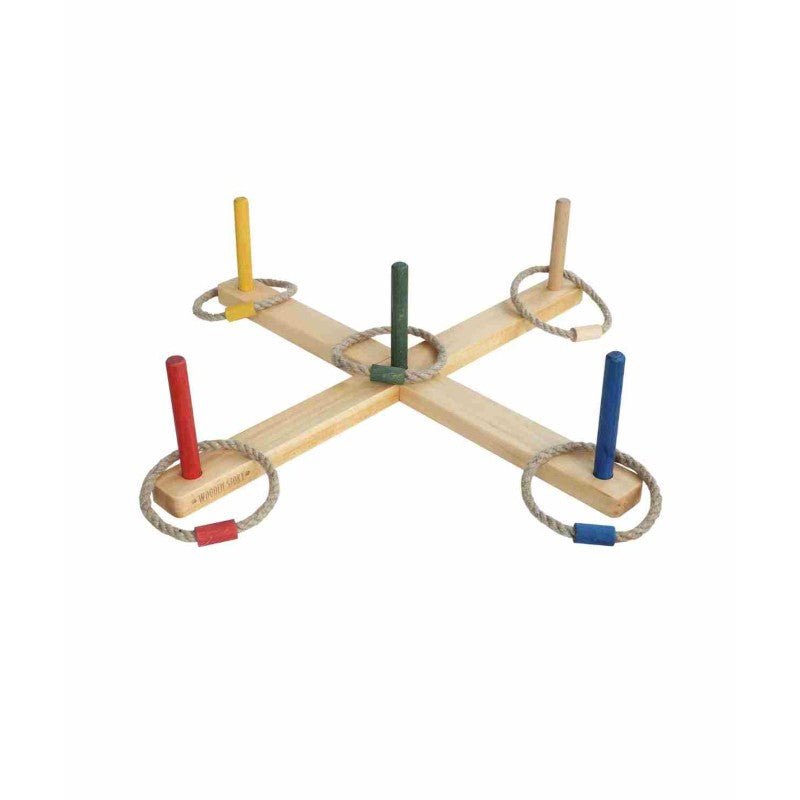 Wooden Ring Toss Game (Colourful) - Tiny Tugz™