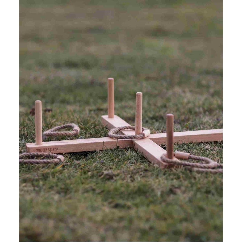 Wooden Ring Toss Game (Colourful) - Tiny Tugz™