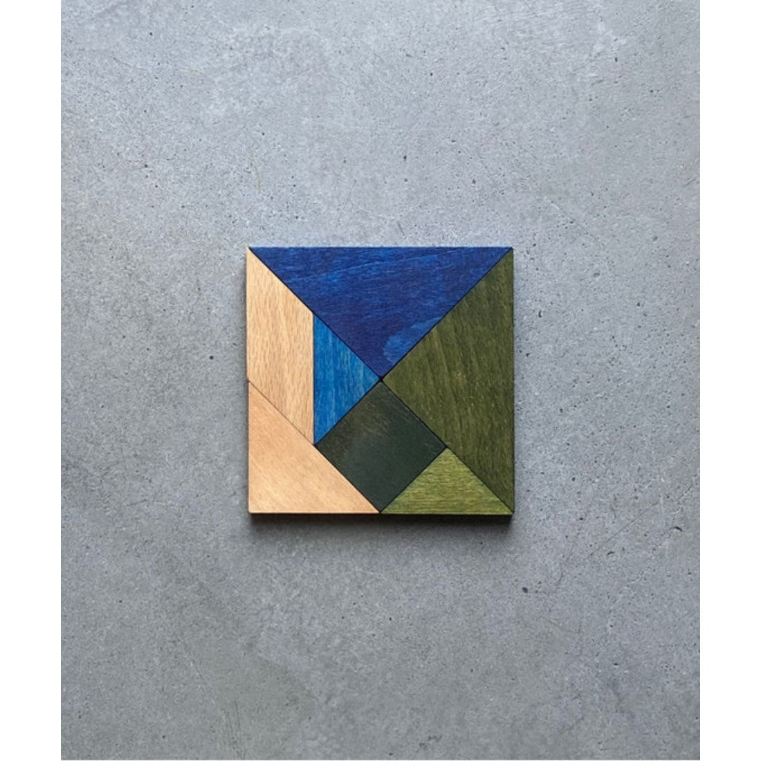 Wooden Tangram Puzzle (Cold Colours) - Tiny Tugz™