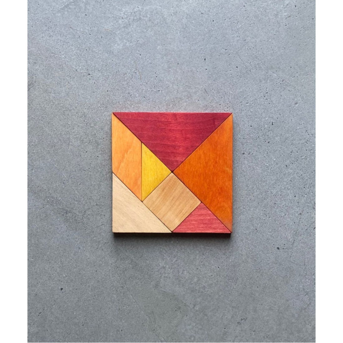 Wooden Tangram Puzzle (Warm Colours) - Tiny Tugz™