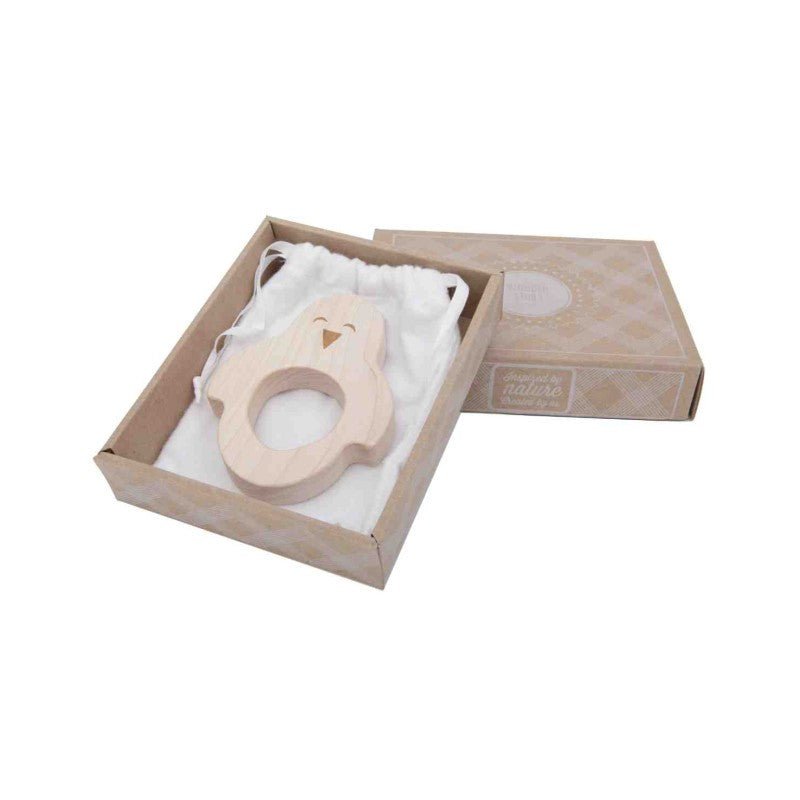 Wooden Teether for Babies (Penguin) - Tiny Tugz™