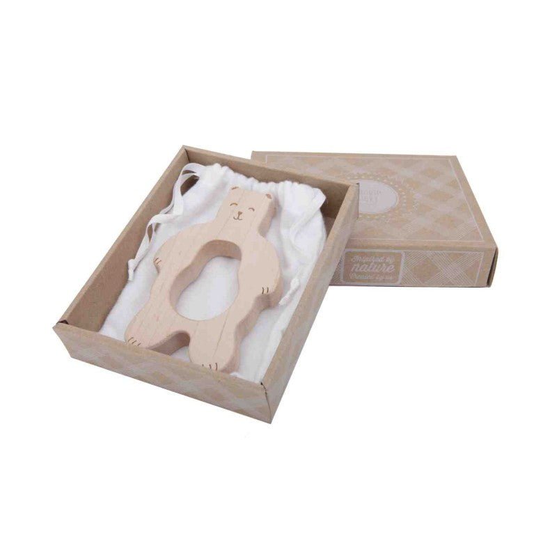 Wooden Teether for Babies (Teddy) - Tiny Tugz™